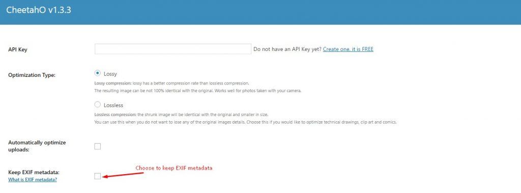 Keep EXIF metadata option